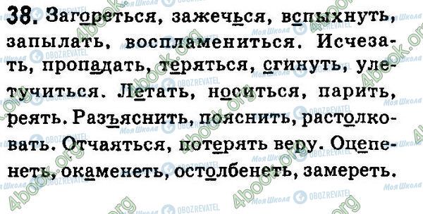 ГДЗ Російська мова 7 клас сторінка 38